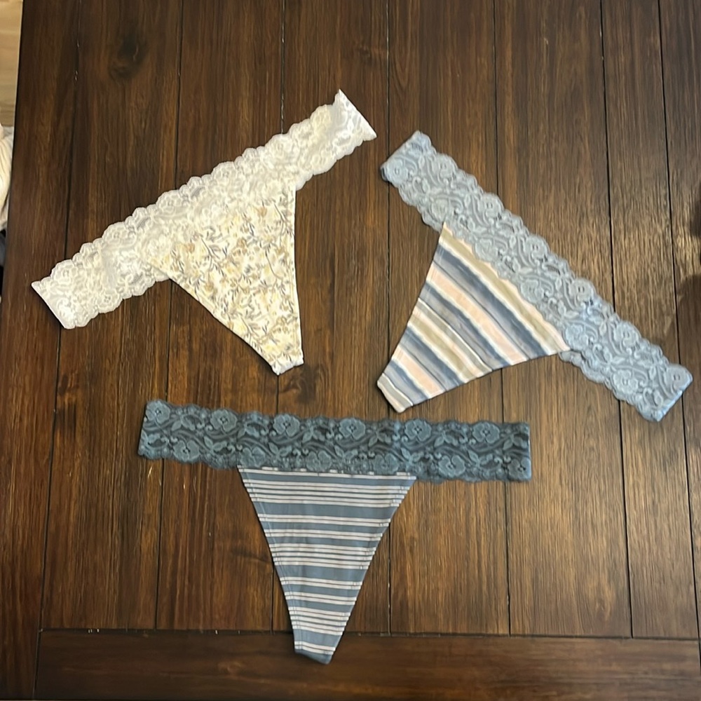 Pact Organic Lace Waist Thong Underwear